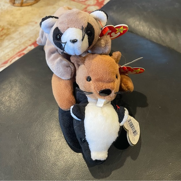 Bundle of 3 Beanie Babies (Stinky, Bucky, Ringo) - Picture 2 of 6